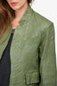 Zadig & Voltaire Green Leather Jacket Size 38