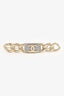 Pre-Loved Chanel™ 2021 Silver Chain Detail Crystal 'CC' Hair Clip