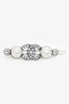 Pre-Loved Chanel™ Silver Crystal 'CC' Faux Pearl Embellished Hair Clip