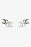 Pre-Loved Chanel™ Black/Gold Tone Double 'CC' Crystal Earrings