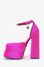 Versace Fuchsia Pink Satin 'Medusa Aevitas' Platform Heels Size 37