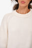 Acne Studios White Chunky Cotton Knit Sweater Size L