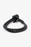 Bottega Veneta Black Woven Leather Bracelet Mens