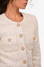 Self-Portrait Cream Tweed Buttoned Mini Dress Size 2