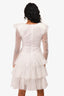 Philosophy di Lorenzo White Ruffled 'Serafini' V-Neck Mini Dress Est. XS