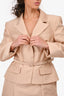 Self-Portrait Beige Tailored Blazer Overlay Dress Size 12