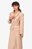 Self-Portrait Beige Tailored Blazer Overlay Dress Size 12