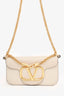 Valentino White Leather Locò Micro Bag