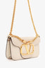 Valentino White Leather Locò Micro Bag