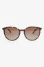 Pre-Loved Chanel™ Brown Pearl Cat Eye Tinted Sunglasses