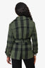 Burberry Brit Wool/Cotton Check Belted Jacket Size 8 US