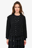 St. John Couture Black Shimmer Knit Evening Jacket Size 16