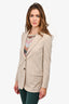 Brunello Cucinelli Beige Cashmere Blazer Size 38