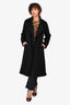 Max Mara Black Camel Hair Manuela Coat With Belt Size 2