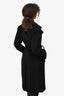 Max Mara Black Camel Hair Manuela Coat With Belt Size 2