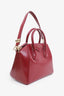 Givenchy Burgundy Leather Small Antigona Top Handle with Strap