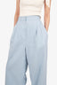 Tibi Blue Cotton Wide Leg Pants Size 8