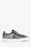 Valentino Grey Ponyhair/Leather Rockstud Sneaker Size 40.5