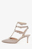 Valentino Beige Patent Leather Cage Rockstud Heels Size 37