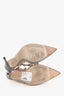 Valentino Blue/Cream Patent Leather Cage Rockstud Heels Size 37