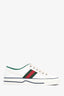 Gucci White Canvas GG Web Sneakers Size 36