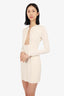 Camila Coelho Beige Amelie Mini Long-Sleeve Dress Size S