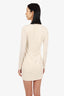 Camila Coelho Beige Amelie Mini Long-Sleeve Dress Size S