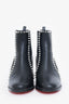 Christian Louboutin Black Leather Studded Boots Size 37