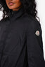 Moncler Black Nylon Peplum Hem Zip-Up Jacket Size 1