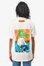 Louis Vuitton Cream/Multicolour Bird Printed T-Shirt Size S Mens