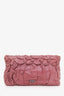 Prada Purple Leather Gaufre Clutch