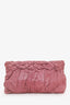 Prada Purple Leather Gaufre Clutch