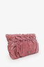 Prada Purple Leather Gaufre Clutch