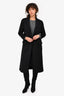 Valentino Black Wool/Cashmere Blend Coat Size 38