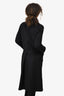 Valentino Black Wool/Cashmere Blend Coat Size 38