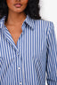 L'agence Blue/White Striped Button Down Shirt Size XS