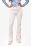 Grlfrnd White Denim High Rise Boot Slit Jeans Size 26