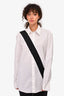 Helmut Lang White/Black Cotton Button Down Shirt Size 16.5