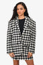 Anine Bing Black/White Herringbone Blazer + Skirt Set Size M/L