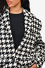 Anine Bing Black/White Herringbone Blazer + Skirt Set Size M/L