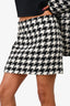 Anine Bing Black/White Herringbone Blazer + Skirt Set Size M/L