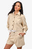 L'agence Gold Cropped Jacket + Shorts Set Size 8