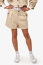 L'agence Gold Cropped Jacket + Shorts Set Size 8