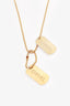 Pre-Loved Chanel™ 93A Gold Tone Dog Tag Pendant Necklace