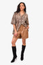 Weekend Max Mara Brown Faux Leather Shorts Size 2 US