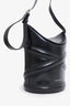 Alexander McQueen Black Leather The Curve Bucket Bag