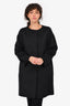 Prada Black Wool/Rabbit/Cashmere Blend Coat Size 42