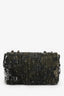 Pre-Loved Chanel™ Green/Black Sequin Coco Cuba Timeless Classic Single Flap Bag