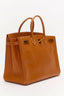 Hermés 1994 Caramel Ardennes Leather Birkin 40