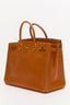 Hermés 1994 Caramel Ardennes Leather Birkin 40